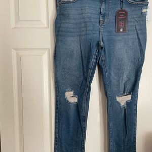 Juniors Blue Distressed Jeans NWT